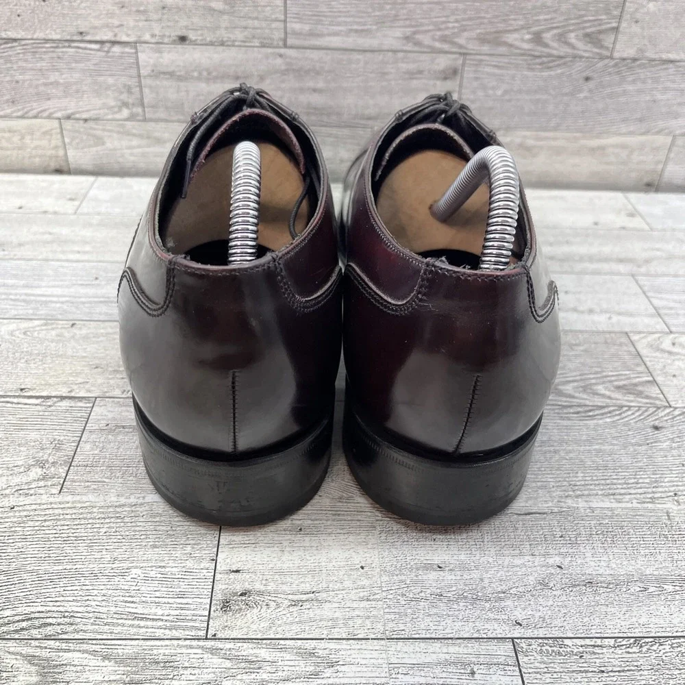 Florsheim 17067-05 Lexington Oxford Cap Toe Burgundy Leather Dress Shoes Men 10D